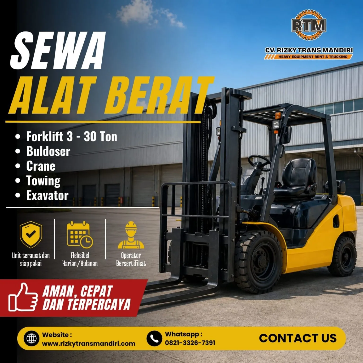 Sewa Forklift Semarang Lokasi Terdekat